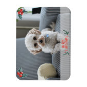 Vroege kerstfotokaart van Pet Magneet (Verticaal)