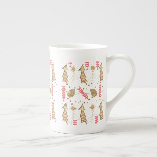 Vroege kerstgouden bomen China Mok (Rechts)