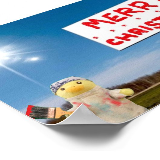 Vroege kerstgraffiti poster (Hoek)