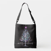 Vroege kerstjumelage winterboom crossbody tas (Achterkant)