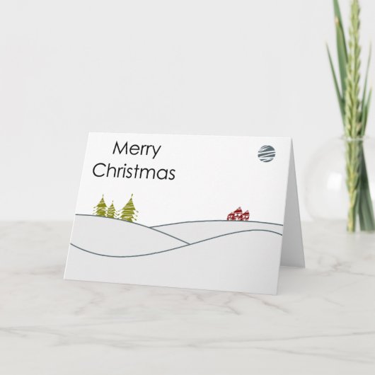 Vroege kerstkaart feestdagen kaart (Voorkant)