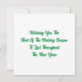 Vroege kerstkaart kaart (Achterkant)