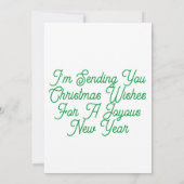 Vroege kerstkaart kaart (Achterkant)