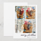 Vroege kerstkaart met meerdere foto's (Voorkant / Achterkant)