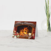 Vroege kerstkaart notitiekaartje (Voorkant)