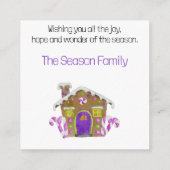 Vroege kerstkaartjes voor ontbijtkokerhuis informatiekaartje (Achterkant)