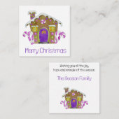 Vroege kerstkaartjes voor ontbijtkokerhuis informatiekaartje (Voorkant / Achterkant)