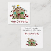 Vroege kerstkaartjes voor ontbijtkokerhuis informatiekaartje (Voorkant / Achterkant)