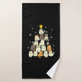 Vroege kerstkerstmis badhanddoek