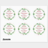 Vroege kerstmaaltijden Familienaam Stickers (Vel)