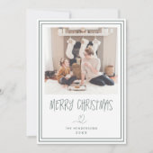 Vroege kerstminimalistische kerstkaart Gold Kaart (Voorkant)