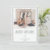 Vroege kerstminimalistische kerstkaart Gold Kaart (Staand voorkant)