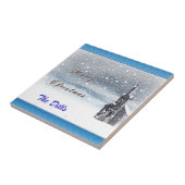 Vroege Kerstmis - Aangepaste Sjabloon van de Tegel Tegeltje (Zijkant)