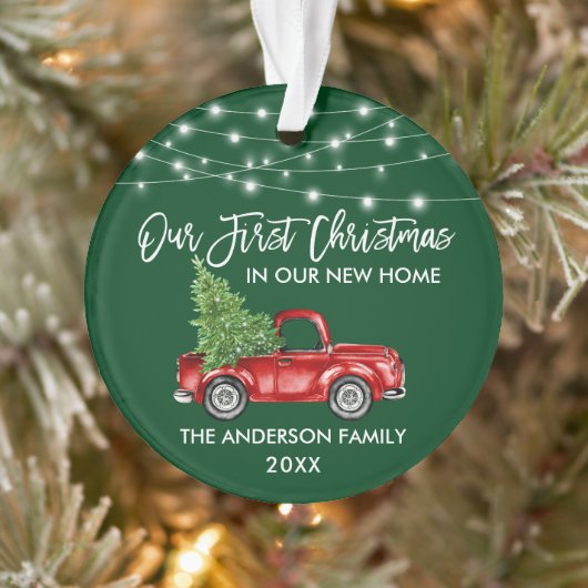 Vroege Kerstmis in penseel script: Groene lantaarn Ornament (Boom)