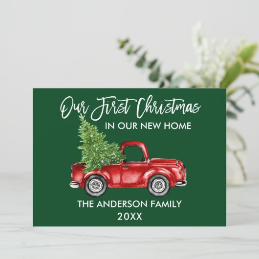 Vroege Kerstmis met het Groene Sint van het Manusc Feestdagenkaart (Staand voorkant)