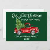 Vroege Kerstmis met het Groene Sint van het Manusc Feestdagenkaart (Voorkant / Achterkant)