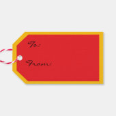 Vroege kerstontbijttrein cadeaulabel (Achterkant Horizontaal)