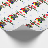 Vroege kerstparasols cadeaupapier (Hoek)