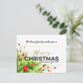 Vroege kerstpostkaart briefkaart (Staand voorkant)