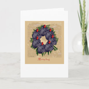 Vroege kerstreuzenkippen (hobbykippen) feestdagen kaart