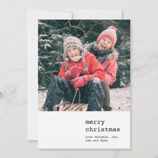 Vroege kerstschrijfmachine & Buffalo-feestdag Kaart (Voorkant)