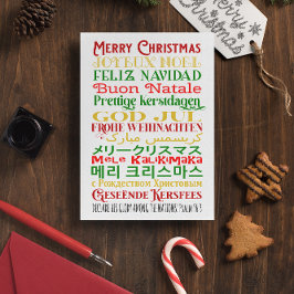 Vroege kersttalen folie feestdagenkaart