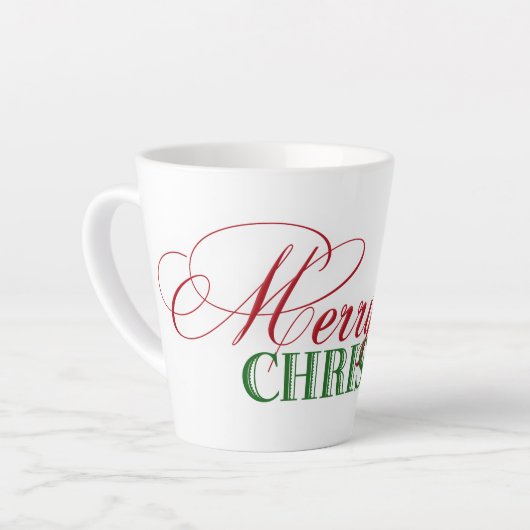 Vroege kersttekst latte mok (Linkerhoek)