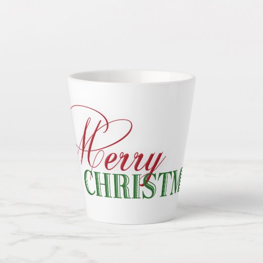 Vroege kersttekst latte mok (Voorkant)
