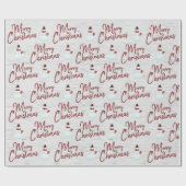Vroege kersttekst op Birch wrapping Paper Cadeaupapier (Vlak)
