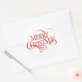 Vroege kersttekst ronde sticker (Envelop)