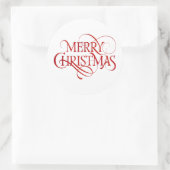 Vroege kersttekst ronde sticker (Tas)