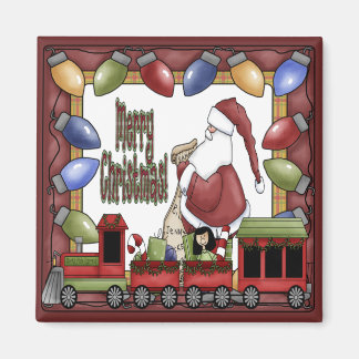 Vroege kersttrein magneet