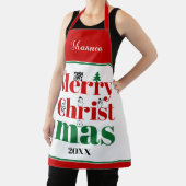 Vroege kersttypografie en elementen schort (Insitu)