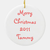 Vroege kerstversiering met Roos Keramisch Ornament (Achterkant)