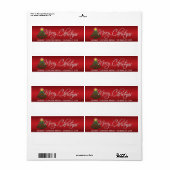 Vroege kerstverzendlabels etiket (Full Sheet)