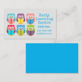 Vroege leerdag Kleinere uil overdag Visitekaartje (Voorkant / Achterkant)