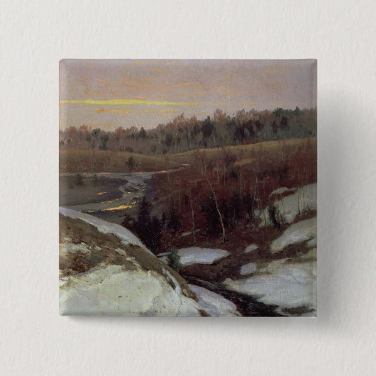 Vroege Lente 1905 Vierkante Button 5,1 Cm (Voorkant)