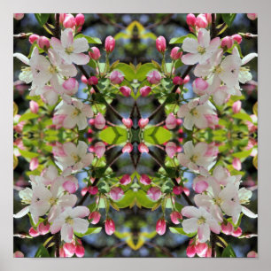 Vroege lente appelbloesems Abstract Poster