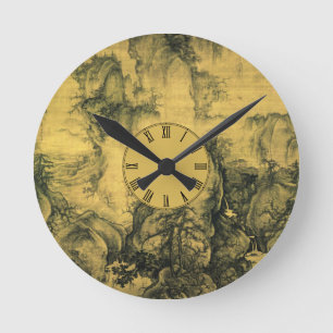 Vroege lente en Guo Xi, Chinese kunst/imperiaal Ch Ronde Klok