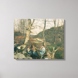 Vroege lente in het Bos van Wenen Canvas Afdruk