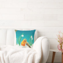 Vroege Lente Robin (Erithacus rubecula)