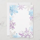 Vroege lentesnowflakes Birthday Uitnodiging (Achterkant)