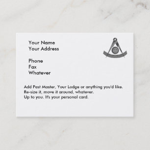 Vroege masterkaart visitekaartje