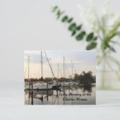 Vroege ochtend bij de Edenton Marina Briefkaart (Staand voorkant)