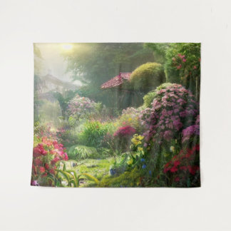 Vroege Ochtend in de Tuin Wandkleed