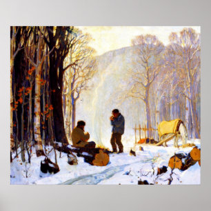 Vroege Ochtend in het Bos Poster