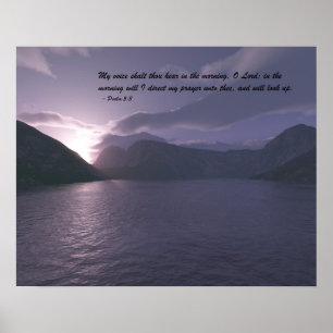 Vroege ochtend met Verse Poster