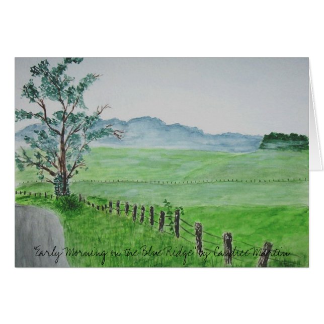 "Vroege ochtend op de blauwe Ridge"  (Voorkant Horizontaal)