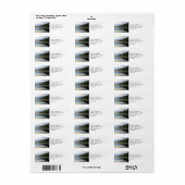 Vroege ochtend reflecteert het landschap etiket (Full Sheet)