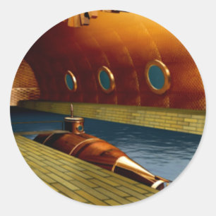 vroege onderzeeër ronde sticker